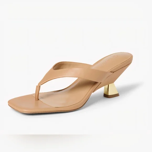 The Drop Women's Dakota Thong Scupted Heel Sandal #923, 924, 925 - Picture 14 of 14